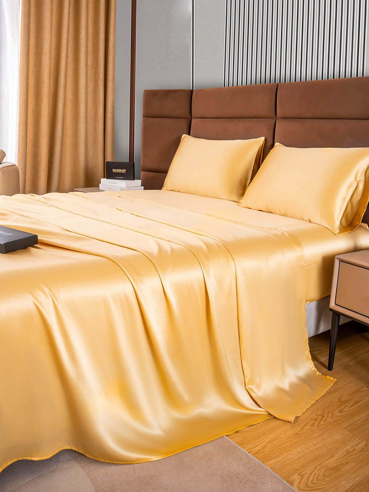 [Champagne] SilkSilky-NO 22Momme Bedding Set 003