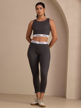 [Grå] SilkSilky-NO Sleeveless Crew Neck Women's Outfit Sets 003