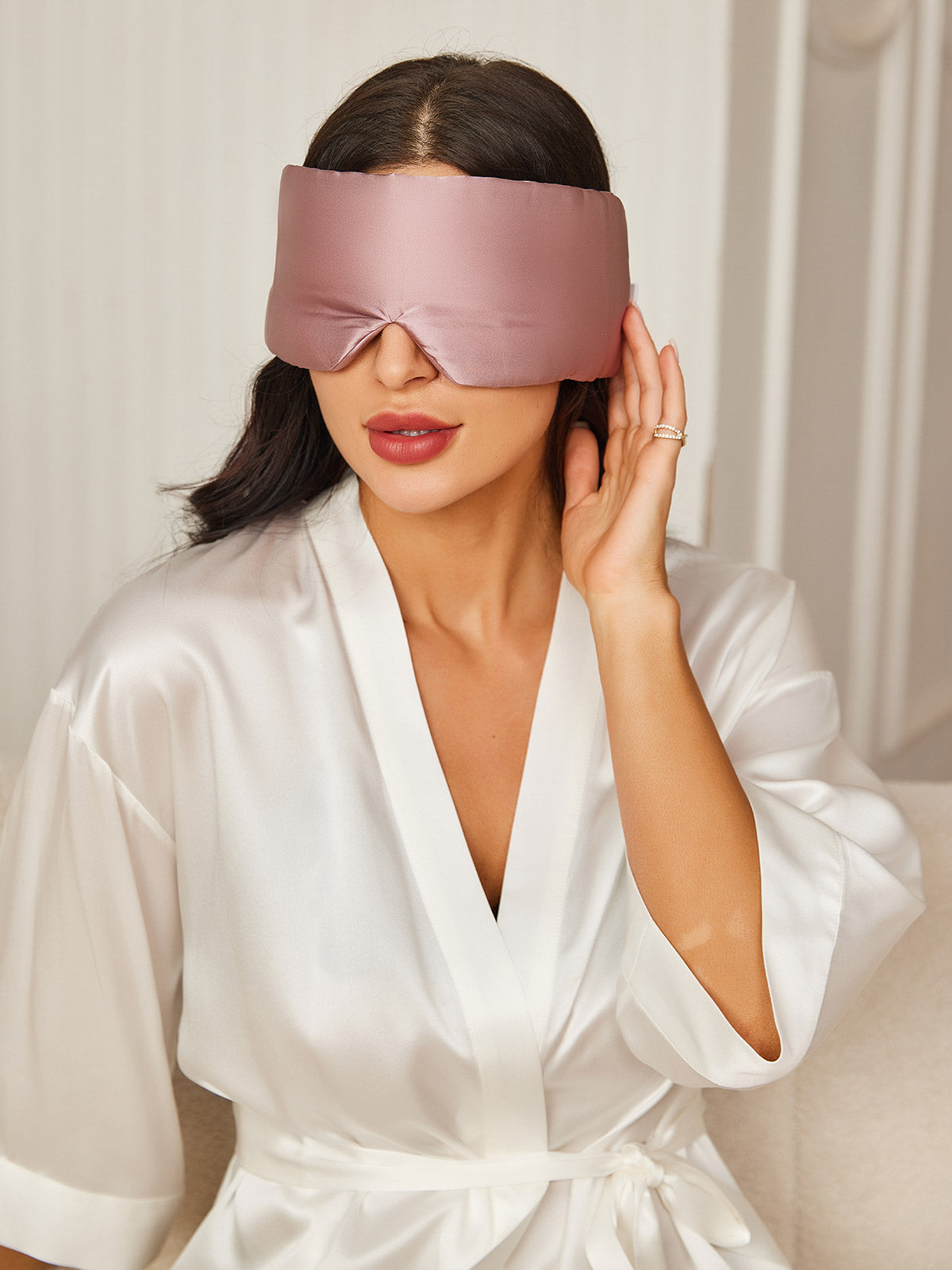 [Blek Mauve] SilkSilky-NO 19Momme Eye Mask 004