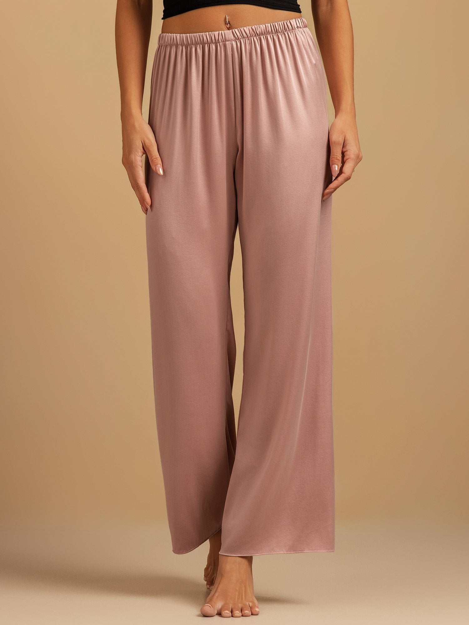 [Ferskenhud] SilkSilky-NO 19Momme Silke Womens Sleep Bottoms 003,