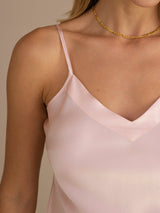 [Lyserosa] SilkSilky-NO Spaghetti Strap V Neck Camisole Topp 005