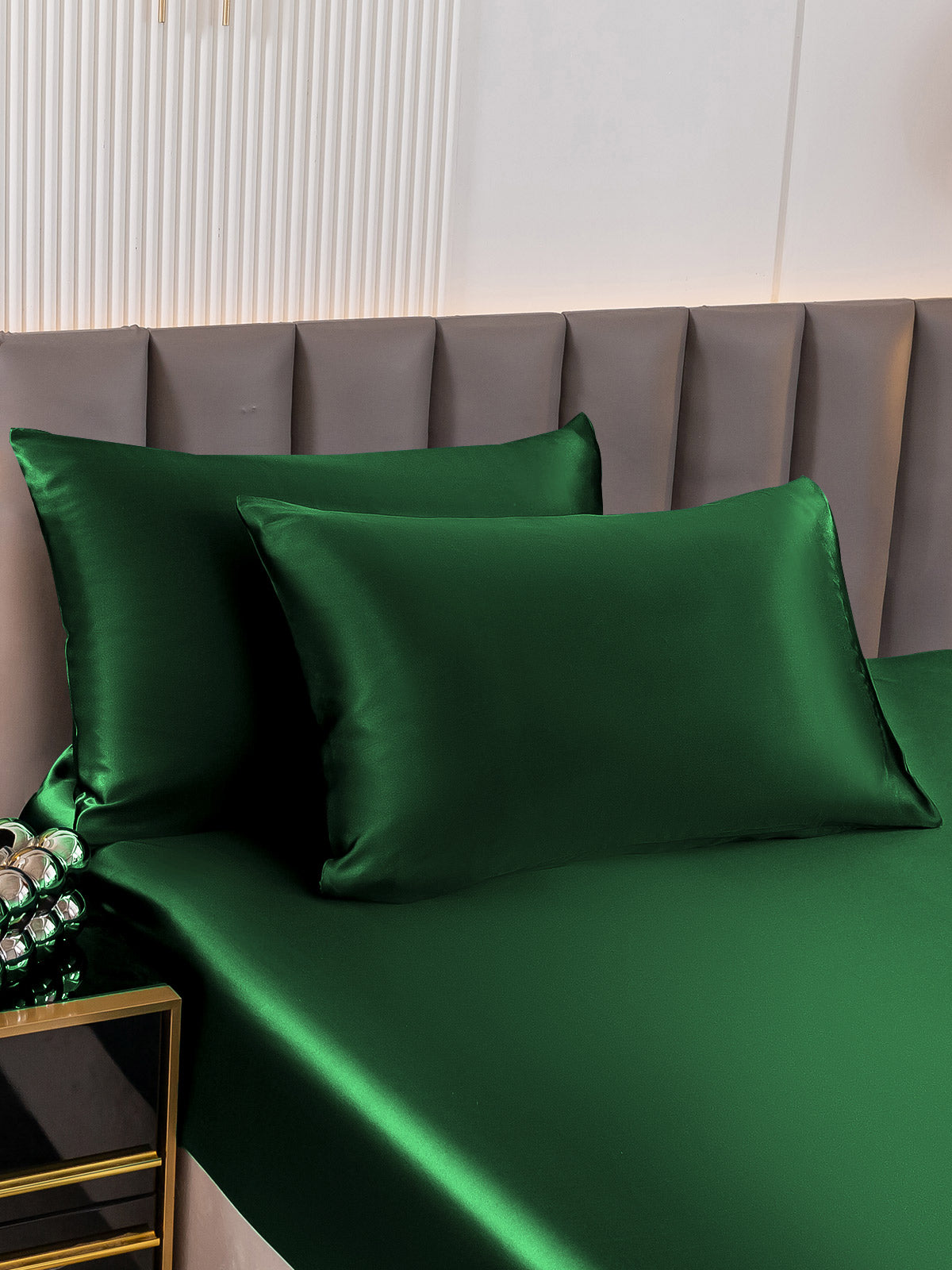 [Mørk Grønn] SilkSilky-NO 19Momme Pillowcase 003
