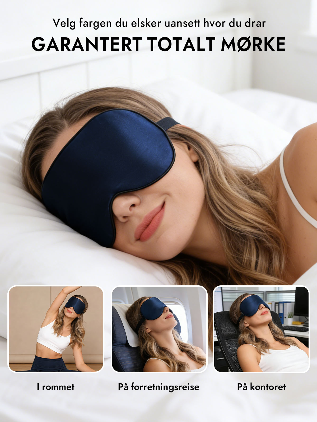 [Mørke blå] SilkSilky-NO Øye Maske 006