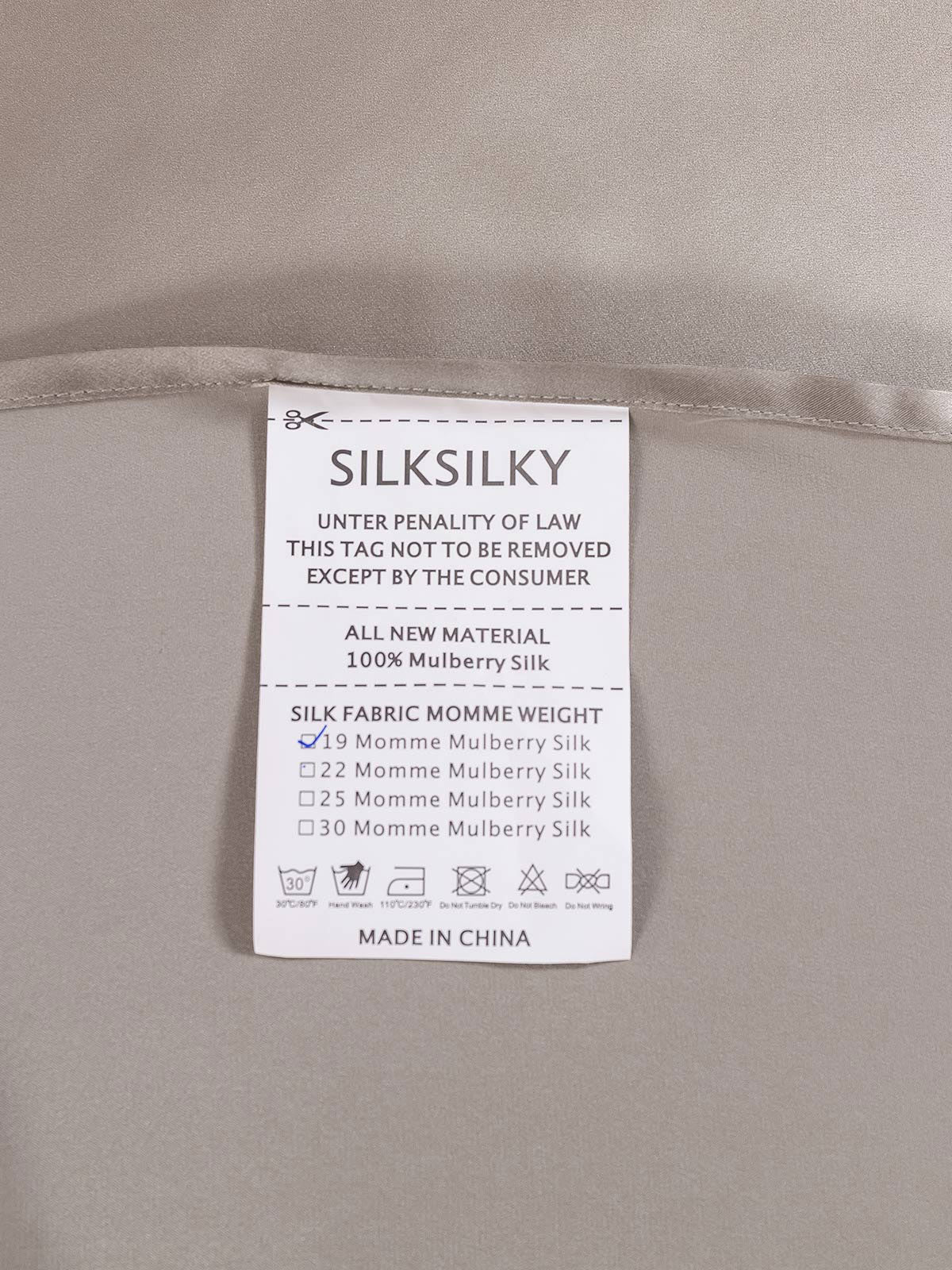 [Grå] SilkSilky-NO 22Momme Sheet 005