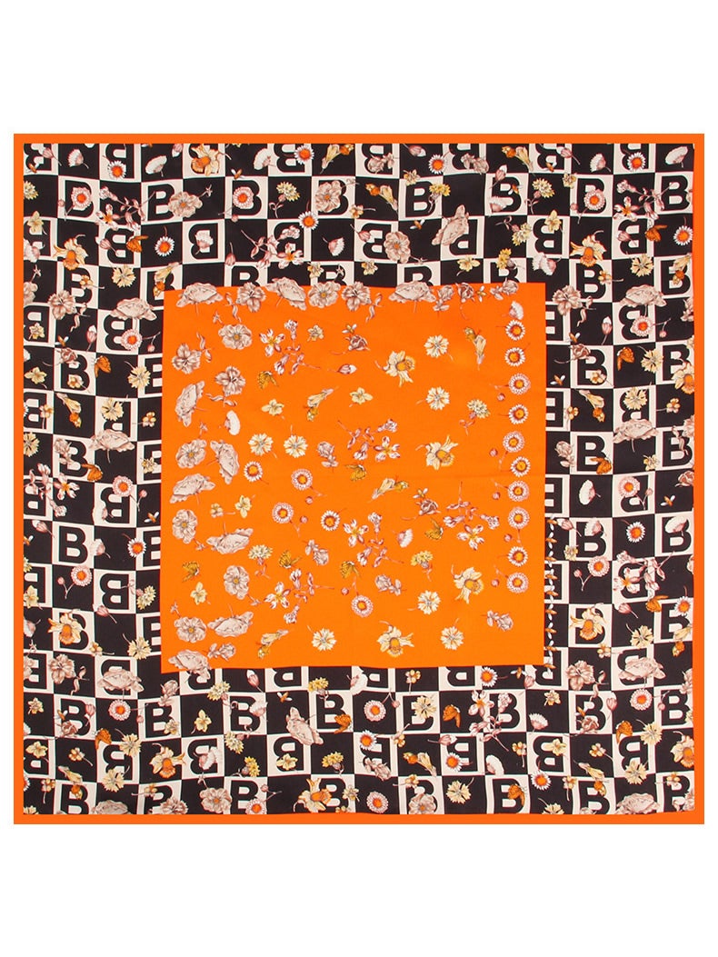 SilkSilky US Pure Silk Scarf Orange 002