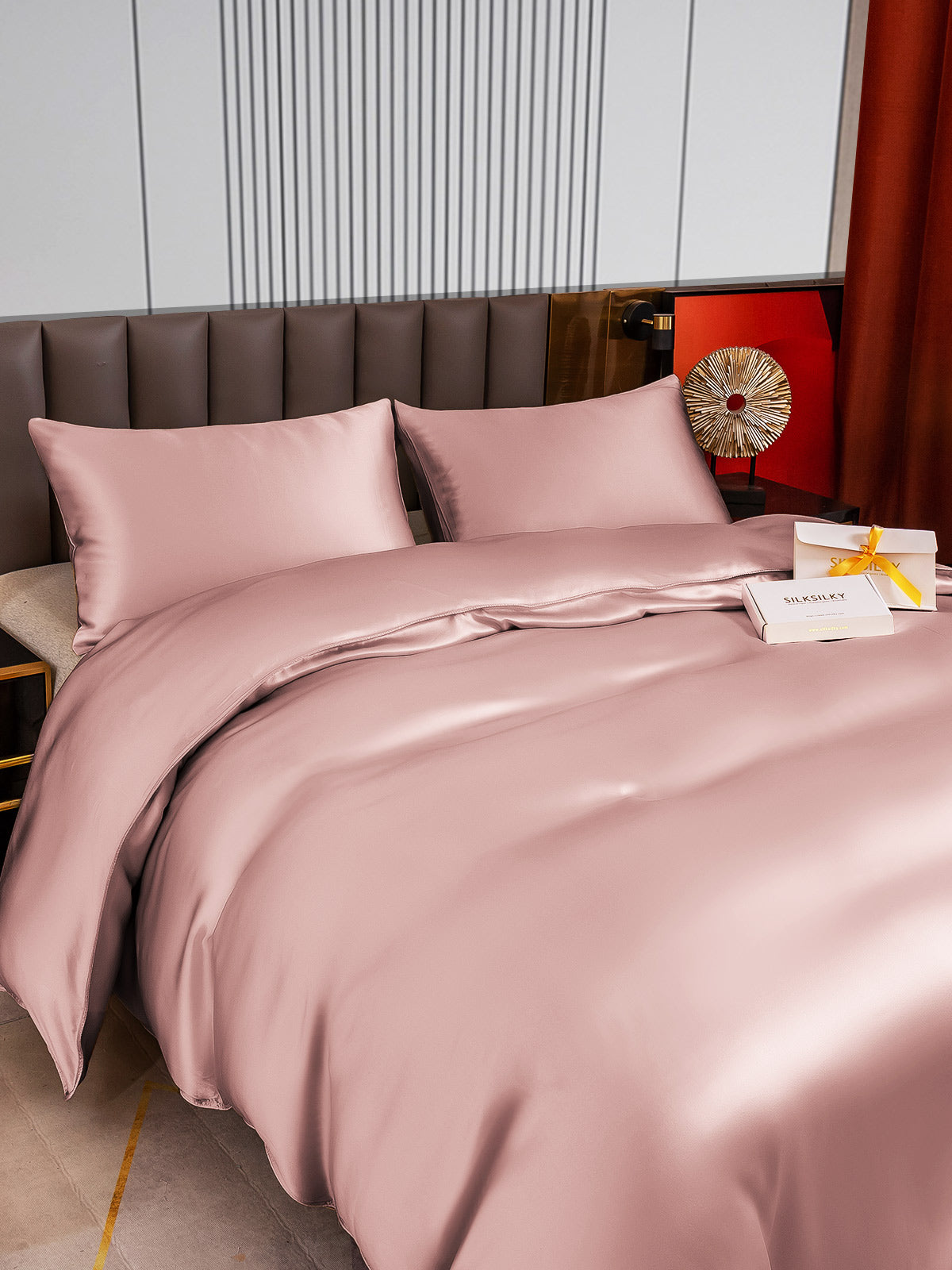 [Blek Mauve] SilkSilky-NO 22Momme Bedding Set 004