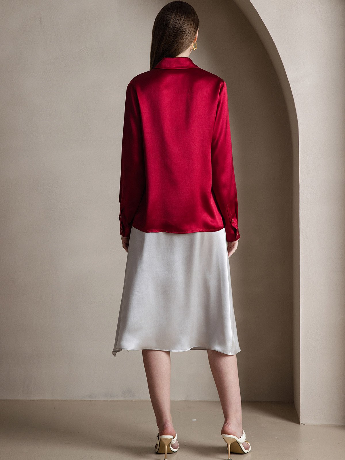 [Vin] SilkSilky-NO 19Momme Silke Womens Shirt 002