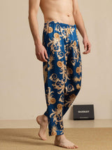 [Navy Drage] SilkSilky-NO Men's Sleep Shorts 003