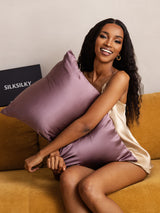 [Mørklilla] SilkSilky-NO 19Momme Pillowcase 002