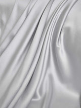 [Lysegrå+Hvit] SilkSilky-NO 25Momme Bedding Set 002