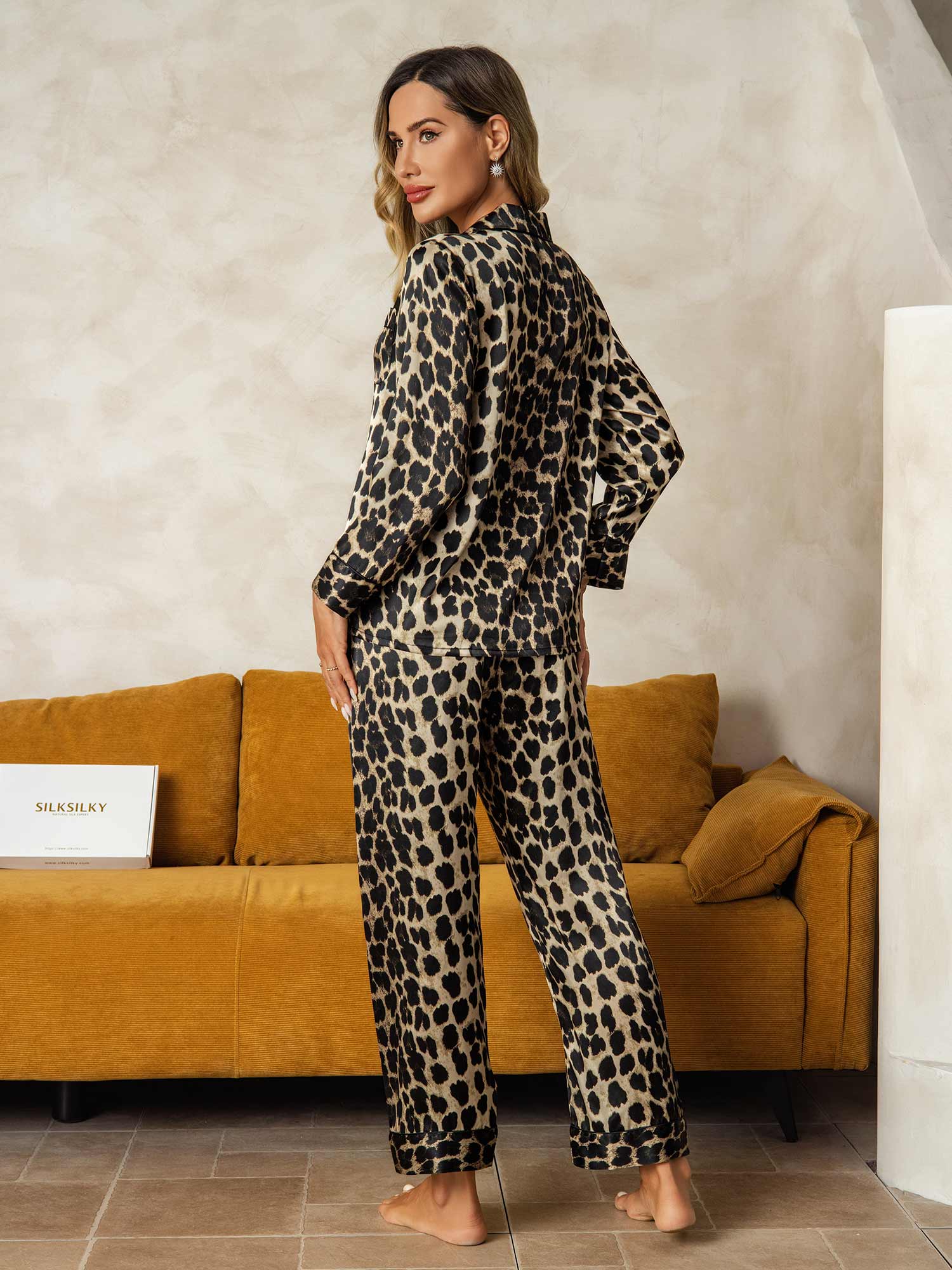 [Leopard] SilkSilky-NO Silke Womens Pajamas 002