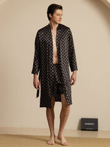 [Svart Kjede] SilkSilky-NO Long Sleeve Pyjamas for menn 006