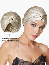 [Beige] SilkSilky-NO Sovehette 004