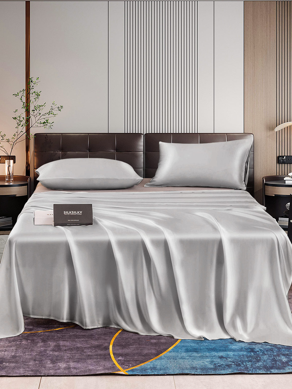 [Sølv] SilkSilky-NO 22Momme Bedding Set 001