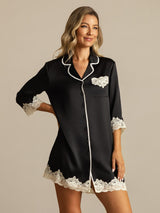 [Svart] SilkSilky-NO Silke Nightshirt 008