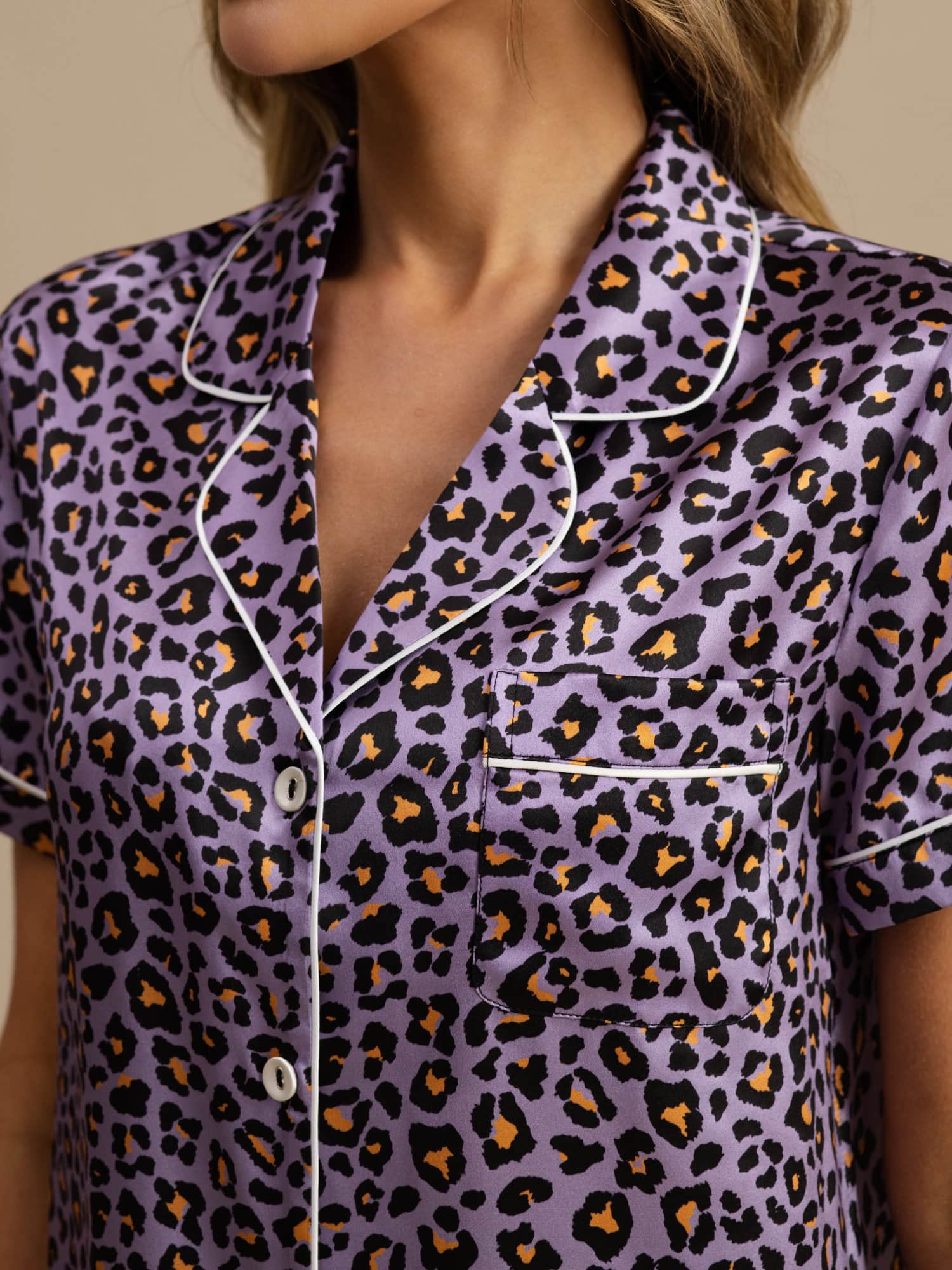 [Lilla Leopard] SilkSilky-NO Pyjamas for Kvinner 004