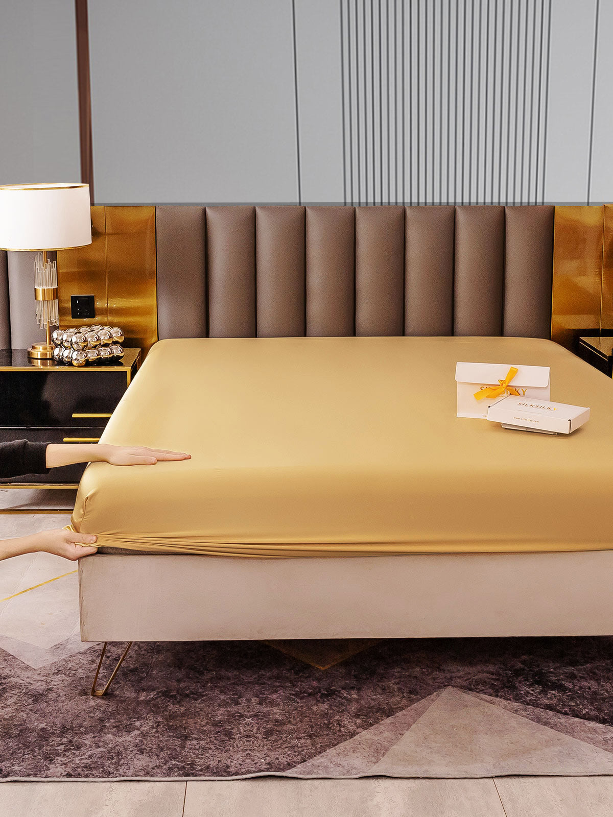 [Champagne] SilkSilky-NO 22Momme Sheet 006