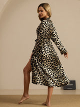 [Leopard] SilkSilky-NO Morgenkåpe for Kvinner 002