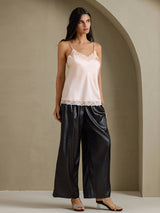 [Rosa] SilkSilky-NO V Neck Camisole Topp 006