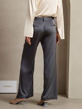 [Mørkegrå] SilkSilky-NO 19Momme Silke Womens Pants 002,