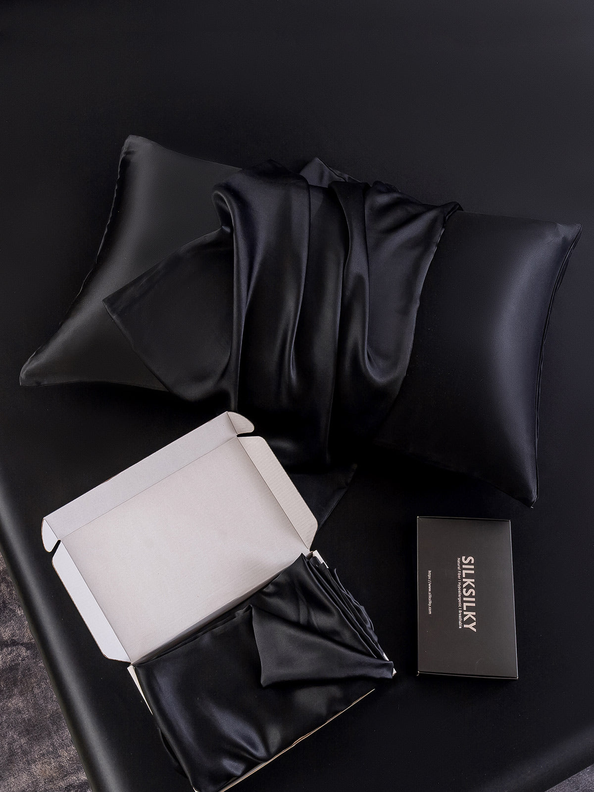 [Svart] SilkSilky-NO 22Momme Pillowcase 005