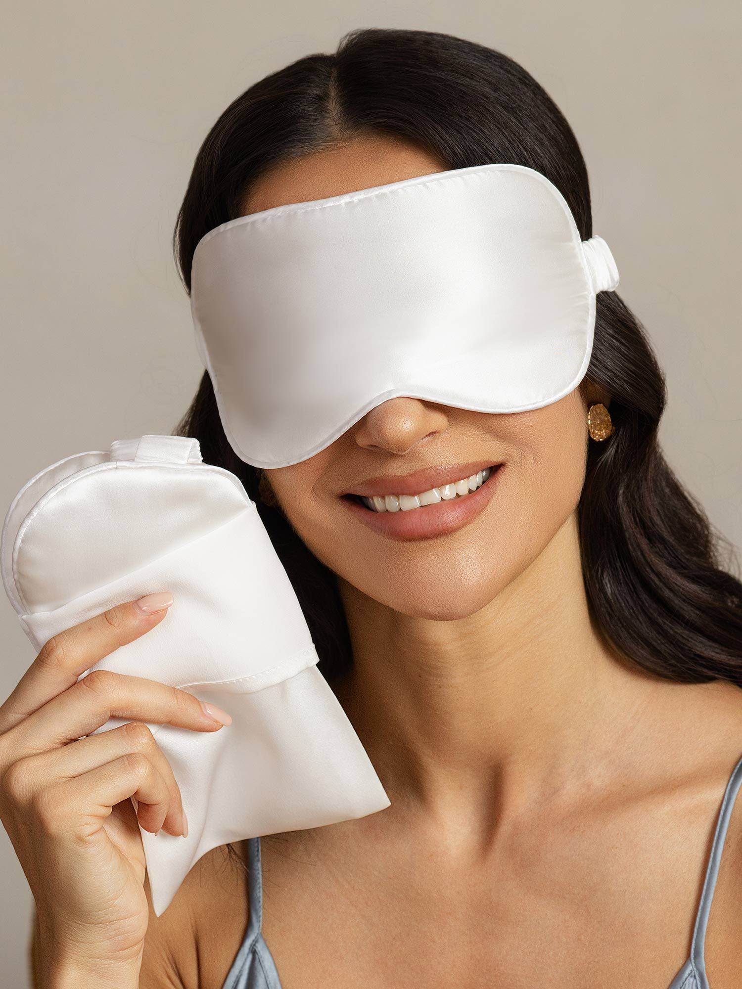 [Hvit] SilkSilky-NO Silke Eye Mask 004