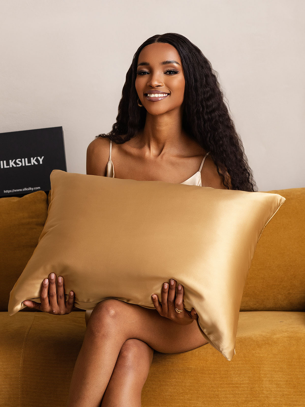 [Mørk Kamel] SilkSilky-NO 19Momme Pillowcase 001