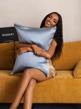 [Gråblå] SilkSilky-NO 22Momme Pillowcase 006