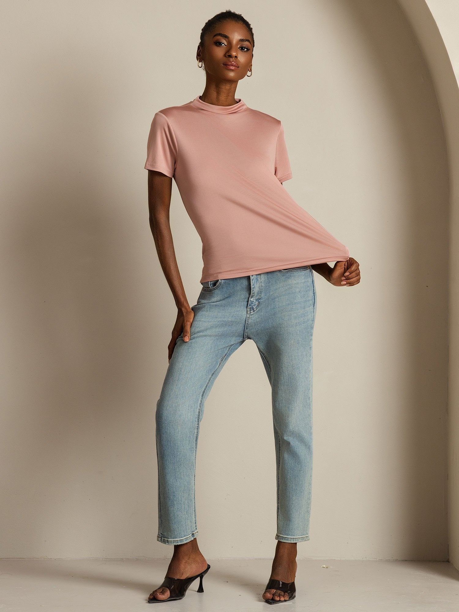 [Rosa] SilkSilky-NO Silke Womens T-Shirt 004