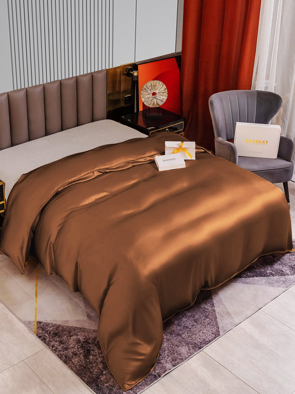 [Kaffe] SilkSilky-NO 22Momme Duvet Cover 002