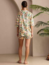 [Sandkrokodille] SilkSilky-NO Short Sleeve Notch Collar Pyjamas for Kvinner 002