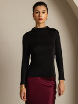 [Svart] SilkSilky-NO Silke Womens T-Shirt 001