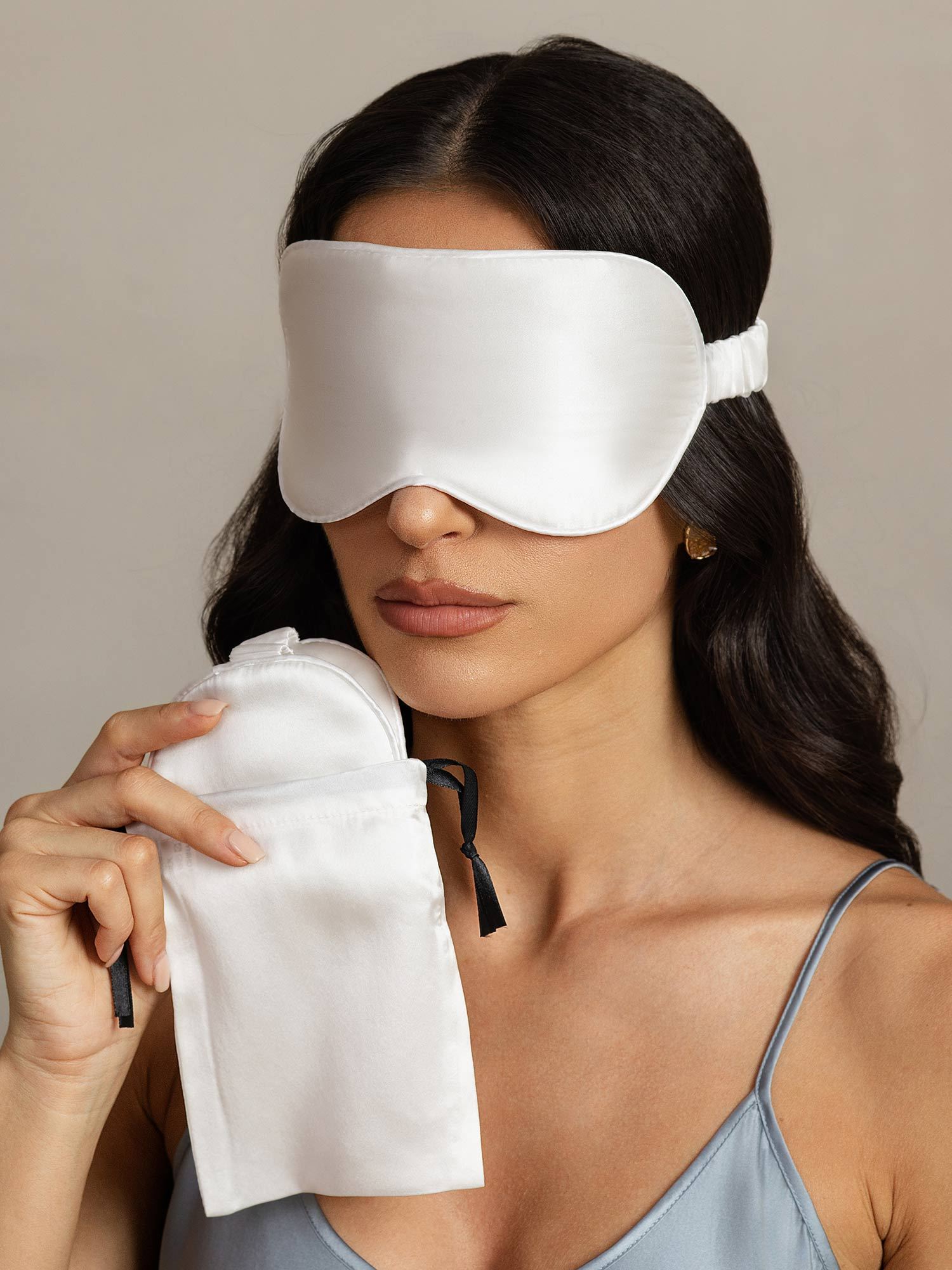 [Hvit] SilkSilky-NO Silke Eye Mask 008