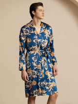 [Navy Drage] SilkSilky-NO Long Sleeve Mens Robe 001