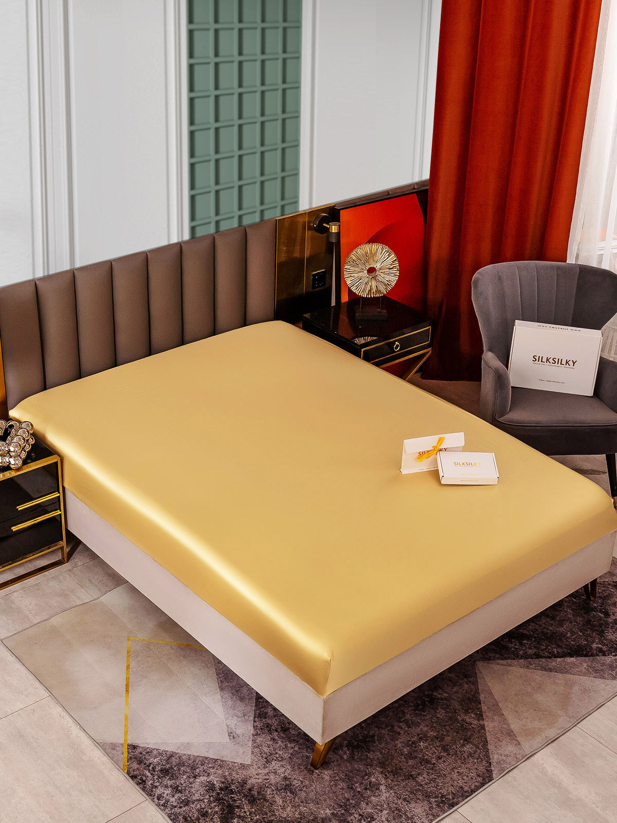 [Champagne] SilkSilky-NO 25Momme Sheet 001