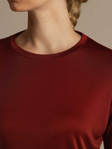 [Brent Murstein] SilkSilky-NO Langermet Tett Crew Neck T-skjorte for Kvinner 005