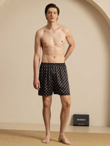 [Svart Kjede] SilkSilky-NO Men's Sleep Shorts 005