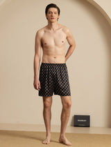 [Svart Kjede] SilkSilky-NO Men's Sleep Shorts 005