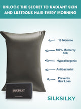 [Mørkegrå] SilkSilky-NO 19Momme Pillowcase 003