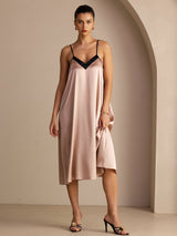 [Toscana] SilkSilky-NO V Neck Kjole 004