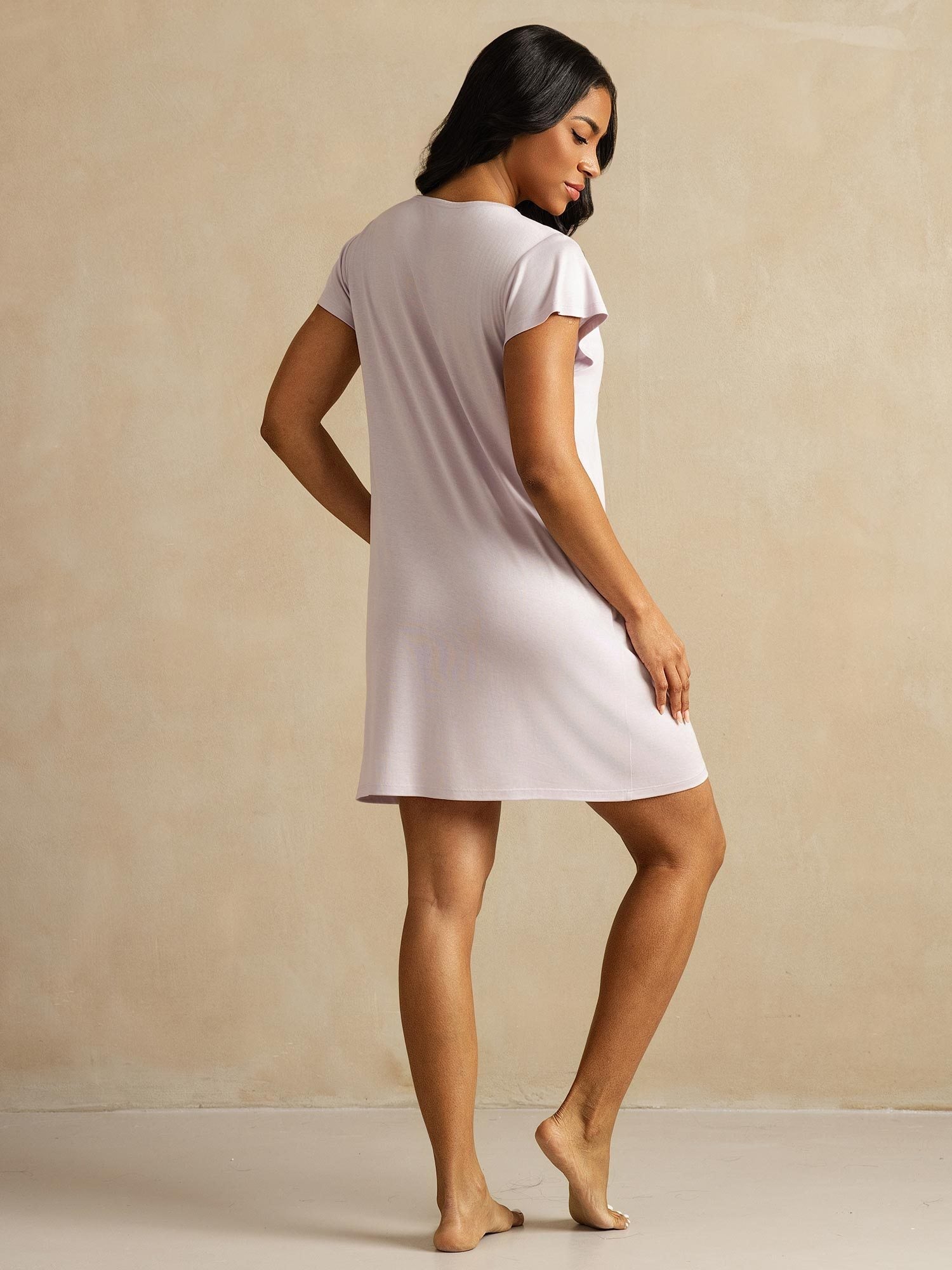 [Lavendel] SilkSilky-NO Silke Nightgown 002