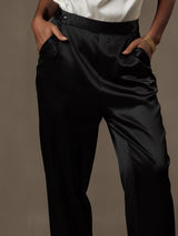 [Svart] SilkSilky-NO 19Momme Silke Womens Pants 003