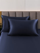 [Mørke blå] SilkSilky-NO 19Momme Pillowcase 004
