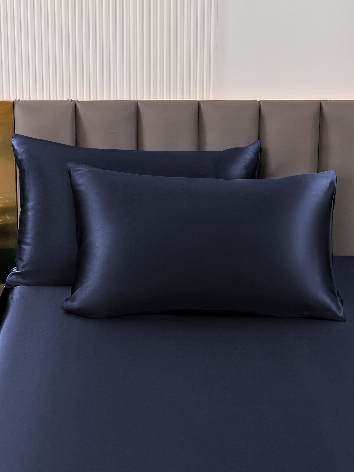 [Mørke blå] SilkSilky-NO 22Momme Pillowcase 001