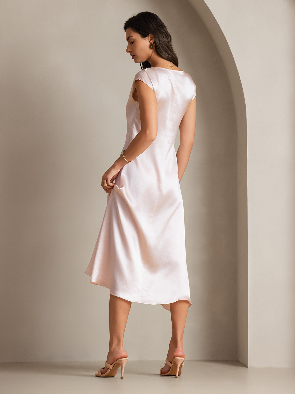[Rosa] SilkSilky-NO 19Momme Silke Dress 001