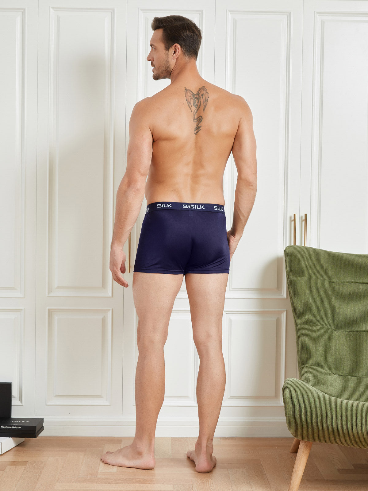 [Mørke blå] SilkSilky-NO Mens Underwear 002