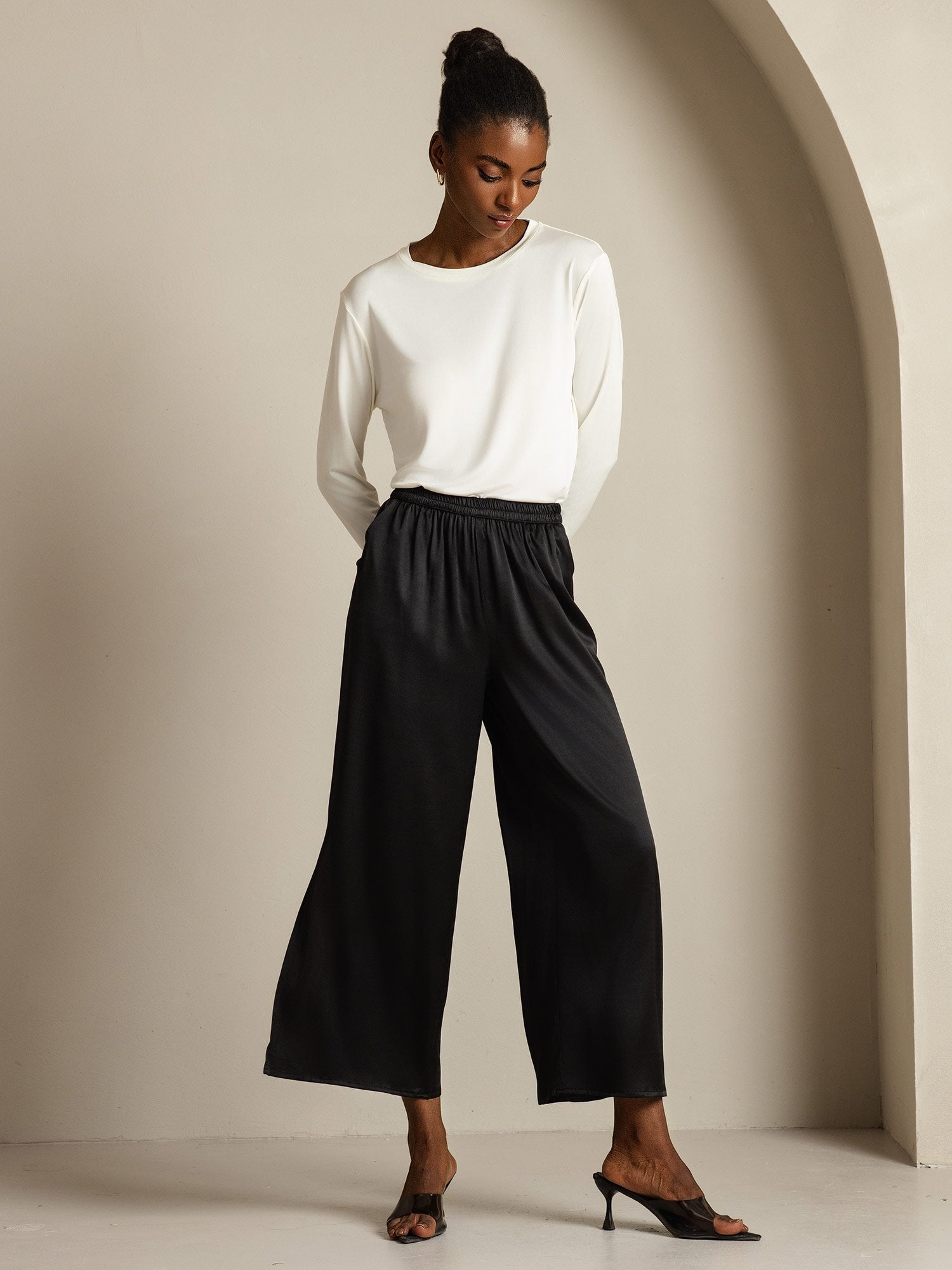 [Hvit] SilkSilky-NO Silke Womens T-Shirt 008,