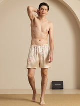 [Champagne] SilkSilky-NO 19Momme Mens Sleep Bottoms 007