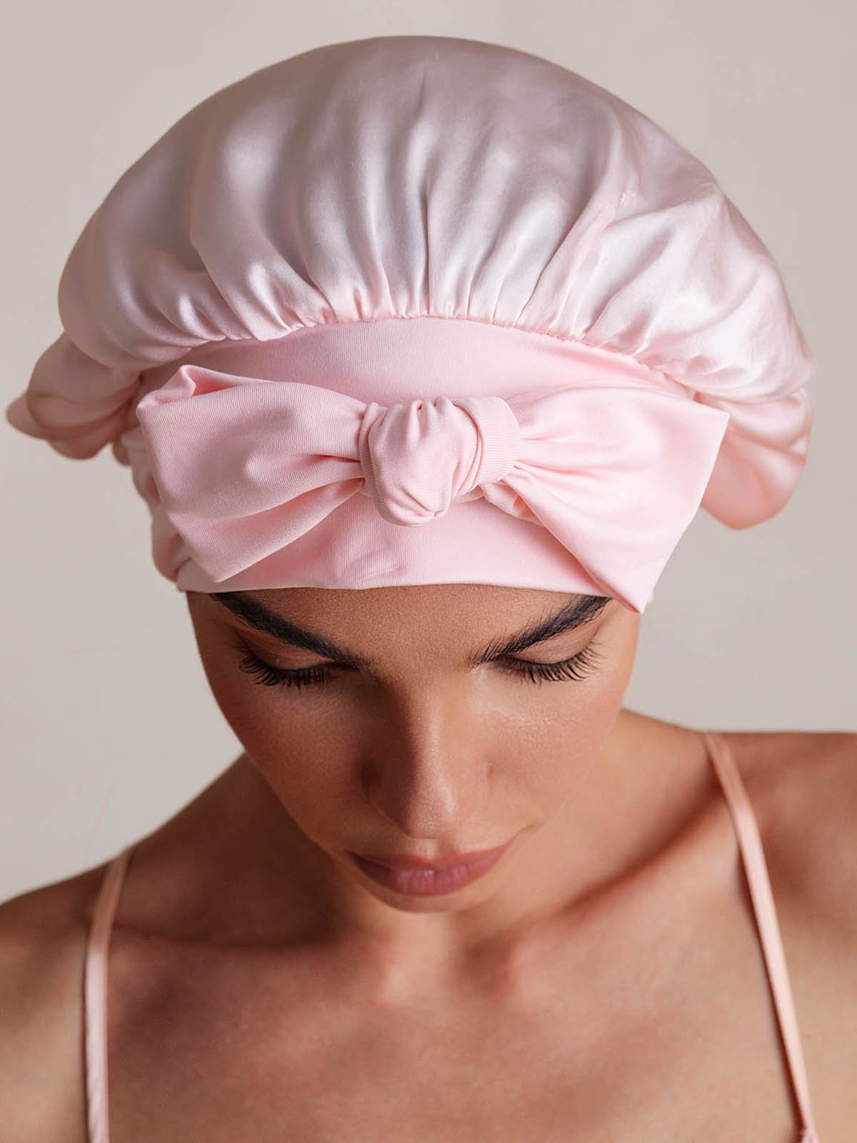 SilkSilky-NO Silke Sleep Cap Lyserosa 004