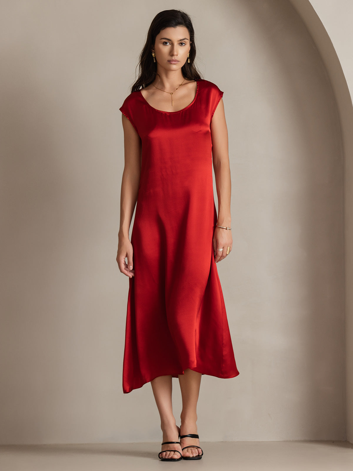 [Vin] SilkSilky-NO 19Momme Silke Dress 003